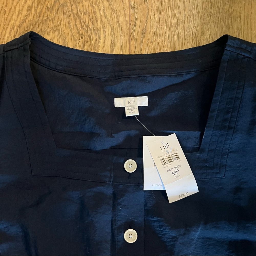 J. Jill Midnight Blue Button-Up Top - Picture 4 of 8